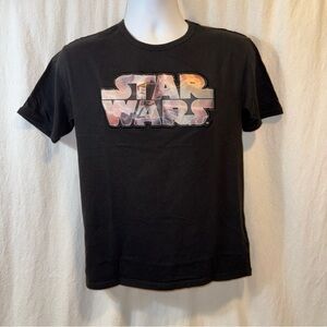 Gently Used Disney Store Star Wars Lenticular Design Black T Shirt Size Small